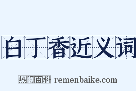 白丁香近义词是什么意思的图片